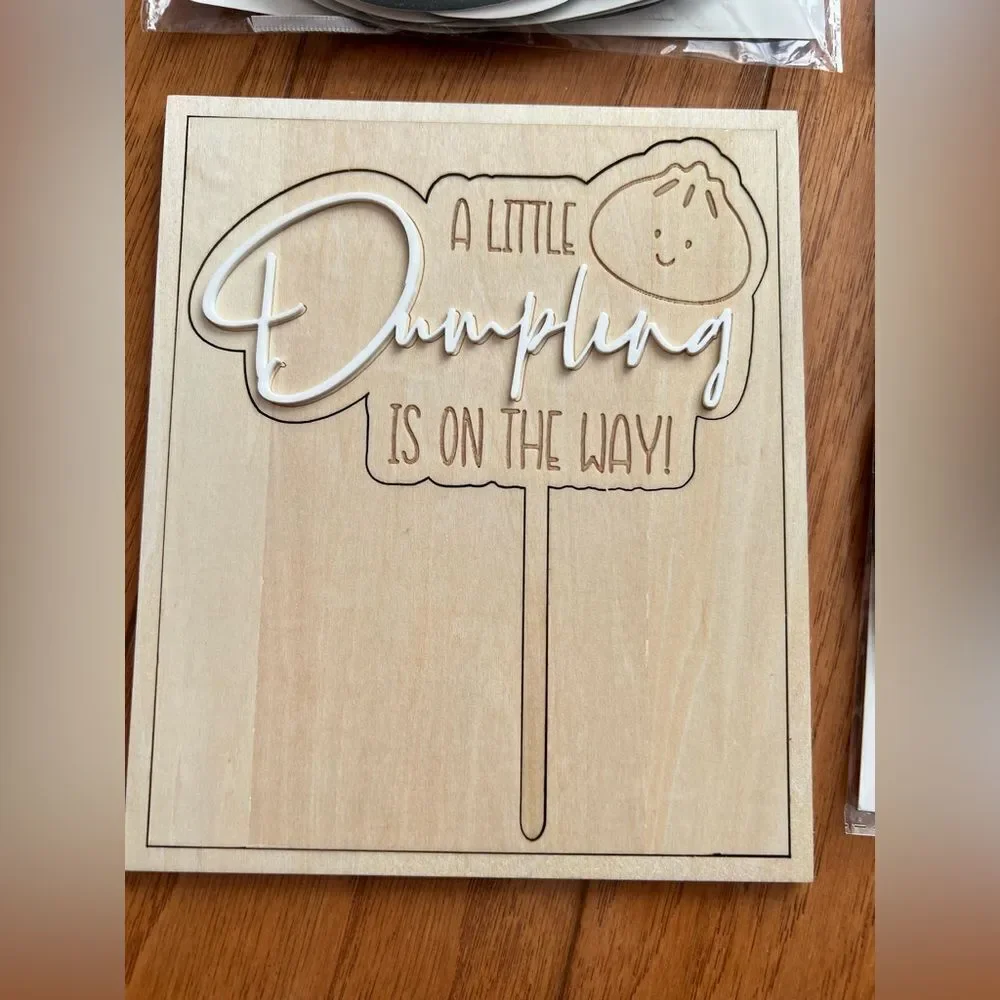 Baby Shower Dumpling Decorations - Banner and Cake Topper